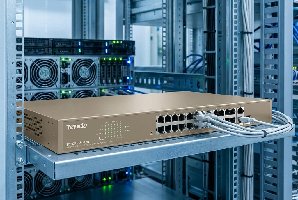 Tenda TEF1226P-24-410W 24 Port PoE Smart Switch